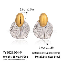 Двухцветные серьги-гвоздики из нержавеющей стали 304 в европейском стиле&nbsp;NP2336-2