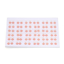 Серьги-гвоздики из натурального жемчуга в форме сердца из латуни PEAR-N020-06Y