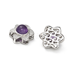 Латунные многорядные звенья из натурального аметиста KK-D366-01P-H