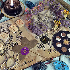 Латунная восковая печать штамп с ручкой&nbsp;AJEW-WH0184-0998