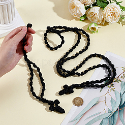 2 collier de prière avec pendentif en croix en cordon tressé en polyester&nbsp;NJEW-UN0001-87