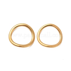 304ステンレススチールリンクリング  ツイストラウンドリング  ゴールドカラー  15.5x2mm  内径：11.5mm&nbsp;STAS-F283-01G
