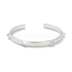 Латунь манжеты браслеты BJEW-A116-08