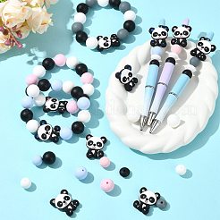 40шт 10 стиля силиконовые бусины&nbsp;SIL-FS0001-27C