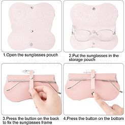 3 шт. портативная сумка для очков из искусственной кожи pu AJEW-NB0003-35
