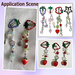 42 шт. 7 стиля заколки для волос с железными и эмалированными кнопками PHAR-SC0001-003