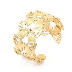 Браслеты-манжеты открытого типа из нержавеющей стали 304&nbsp;BJEW-U015-02G