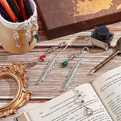 Стеклянная капля кулон камень рождения закладки AJEW-PH01546