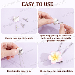 6 broche de acero inoxidable 201 para convertir collares en ganchos colgantes.&nbsp;STAS-BBC0010-60
