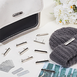 16 шт. Декоративные застежки для сумок овальной формы из цинкового сплава&nbsp;PURS-PH0001-35P