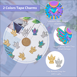 18 шт. 3-цветное ионное покрытие (IP) из нержавеющей стали 304 подвески&nbsp;STAS-DC0013-98