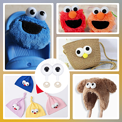 12 комплект пластиковых кукольных глаз DIY-OC0013-08