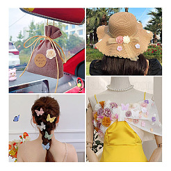 24 шт. 12 стиля 3D роза органза кружево вышивка и бабочка украшения аксессуары&nbsp;DIY-BT0001-48