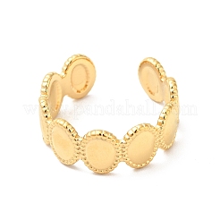 Ионное покрытие (ip) 304 нержавеющая сталь овальное открытое манжетное кольцо для мужчин и женщин&nbsp;RJEW-I085-18G