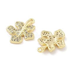 Латунные микропаве прозрачные подвески с фианитом ZIRC-P120-13G