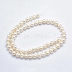 Brins de perles de culture d'eau douce naturelles&nbsp;PEAR-F007-56-01