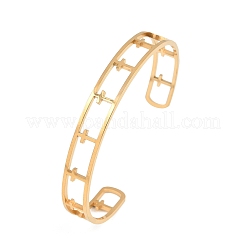 Браслеты-манжеты из нержавеющей стали 304 для женщин&nbsp;LS-BJEW-S181-02G-B