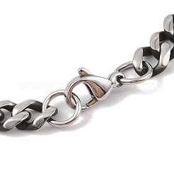 Bracelets à maillons cubains en acier inoxydable 304 anti-ternissement pour hommes&nbsp;BJEW-B096-35B-AS