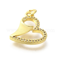 Латунные микропаве прозрачные подвески с фианитом&nbsp;KK-M297-19G