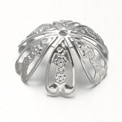 Бусины-цветы из нержавеющей стали 304 с одним лепестком&nbsp;LS-STAS-F094-09P