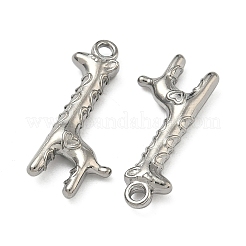 304ステンレスペンダント  キリンチャーム  ステンレス鋼色  24x12x4mm  穴：1.8mm&nbsp;STAS-P446-10P