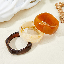 3 Armreif-Set aus Kunstharz für Damen&nbsp;BJEW-WH0011-117