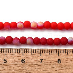 15 нити 15-х цветных матовых непрозрачных стеклянных бусин GLAA-TA0003-39