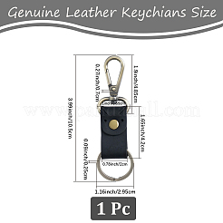 Брелоки из коровьей кожи и сплава&nbsp;KEYC-WH20005-24C