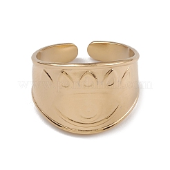 Ионное покрытие (ip) 304 нержавеющая сталь манжеты открытые кольца для женщин RJEW-G285-22G