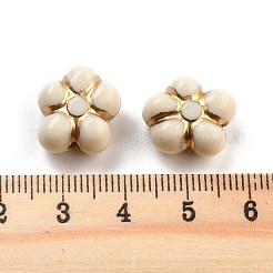 メッキアクリルビーズ  ゴールドライン入り  花  古いレース  14.5x13.5x7.5mm  穴：2mm  500個/ 500g&nbsp;OACR-Q084-08A