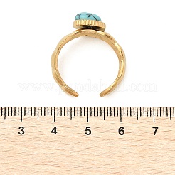 Кольца из натуральной бирюзы&nbsp;LS-RJEW-Q006-01G-G