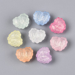 Светящиеся матовые прозрачные акриловые бусины&nbsp;TACR-T029-25M