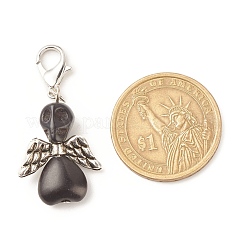 Подвесные украшения из окрашенной синтетической бирюзы&nbsp;HJEW-JM00672-01