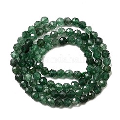 Природный зеленый бисер пряди клубники кварца G-D340-A03-4mm