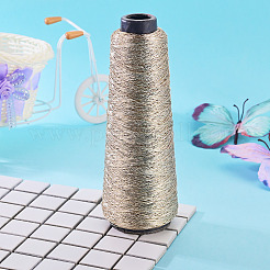 ポリエステルとメタリックで包まれたコアコード  ギフトラッピング用  ラウンド  モカシン  0.8mm  約100グラム/ロール&nbsp;OCOR-TAC0015-31C