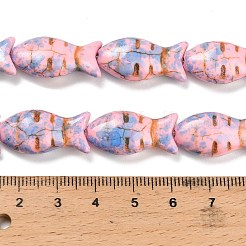 Синтетических нитей бирюзовые бусы TURQ-F019-01J