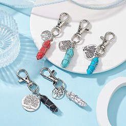 Украшения с подвеской в виде пули из синтетической бирюзовой проволоки&nbsp;HJEW-JM01159