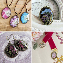 Прозрачные прозрачные стеклянные плоские задние кабошоны GGLA-TA0001-02-40x30