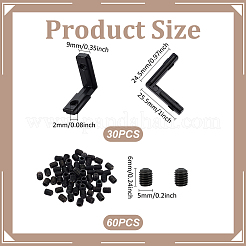 30 шт. алюминиевые угловые соединители L-образной формы FIND-GA0007-23