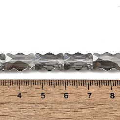 Стеклянные бусины с гальваническим покрытием  EGLA-L045-F-PL03