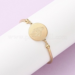 Браслеты из нержавеющей стали 304 Religion для женщин&nbsp;LS-BJEW-F524-02C-G