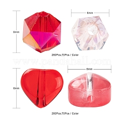 560шт 8 стиля прозрачные окрашенные распылением и гальванические прозрачные стеклянные бусины GLAA-LS0001-07