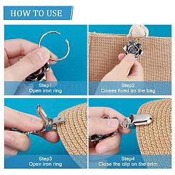 5 шт. 5 стиля железные ретро-зажимы для шляп&nbsp;FIND-PH0005-79