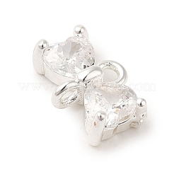 Подвески-соединители с бантом из латуни&nbsp;LS-KK-K371-07S