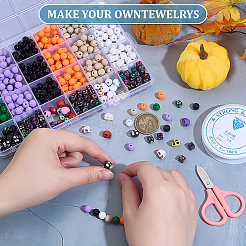 Наборы для изготовления браслетов своими руками на тему хэллоуина&nbsp;DIY-WH0750-046