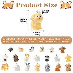 20шт 20 стиля непрозрачные подвески из смолы&nbsp;RESI-CJ0005-06