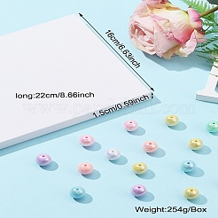100 pz 7 colori perline acriliche opache&nbsp;MACR-CJ0001-78