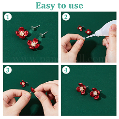 925 плоская круглая фурнитура для сережек-гвоздиков из стерлингового серебра&nbsp;STER-DC0001-92