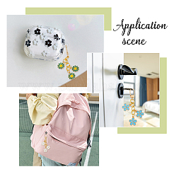 8 шт. эмалированные цветочные застежки-молнии из сплава&nbsp;HJEW-DC00094