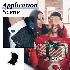 Kunststoff-Verpackungsboxen für Manschettenknöpfe mit Klappdeckel&nbsp;CON-WH0100-51B